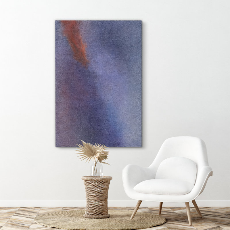 «Mauve et rouille», reproduction d'art sur toile encadrée, H 18 po x l 12 po x P 1,5 po, Toile tendue