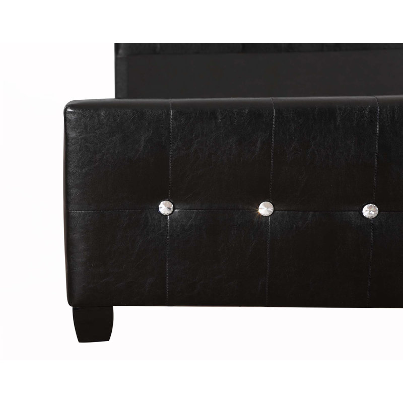 Stylish Transitional Black King Bed(Only Bed)