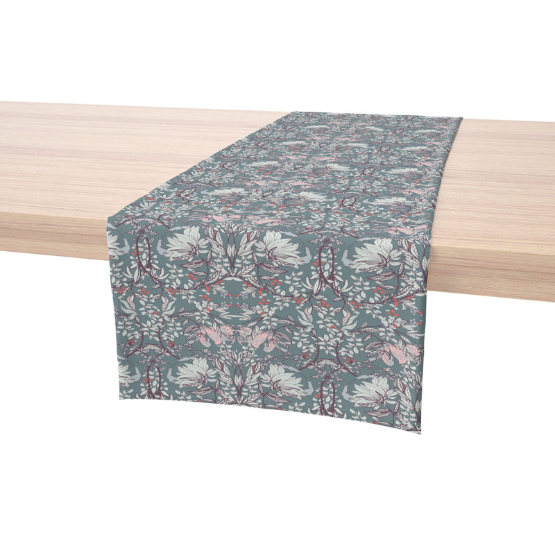 Table Runner, 100% Cotton, Floral 59, 108" x 16"