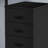 File Cabinet, Rolling Mobile, Storage Drawers, Printer Stand, Office, Work, Black Laminate, Contemporary, Modern