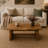 Villicana Teak Wood Handmade Live Edge Top Brown Coffee Table