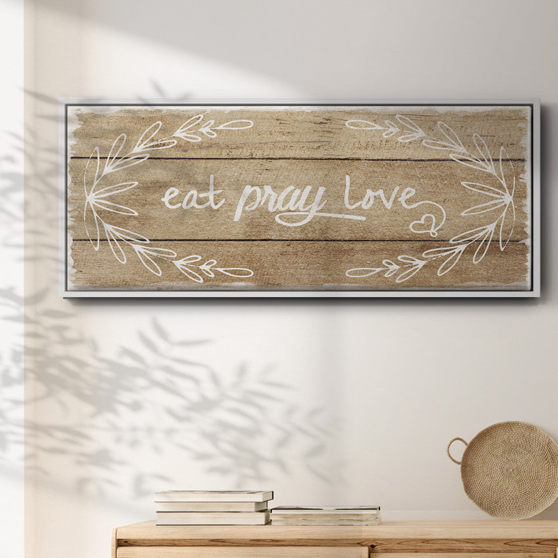 «Eat, Pray, Love», toile encadrée, H 8 po x l 20 po