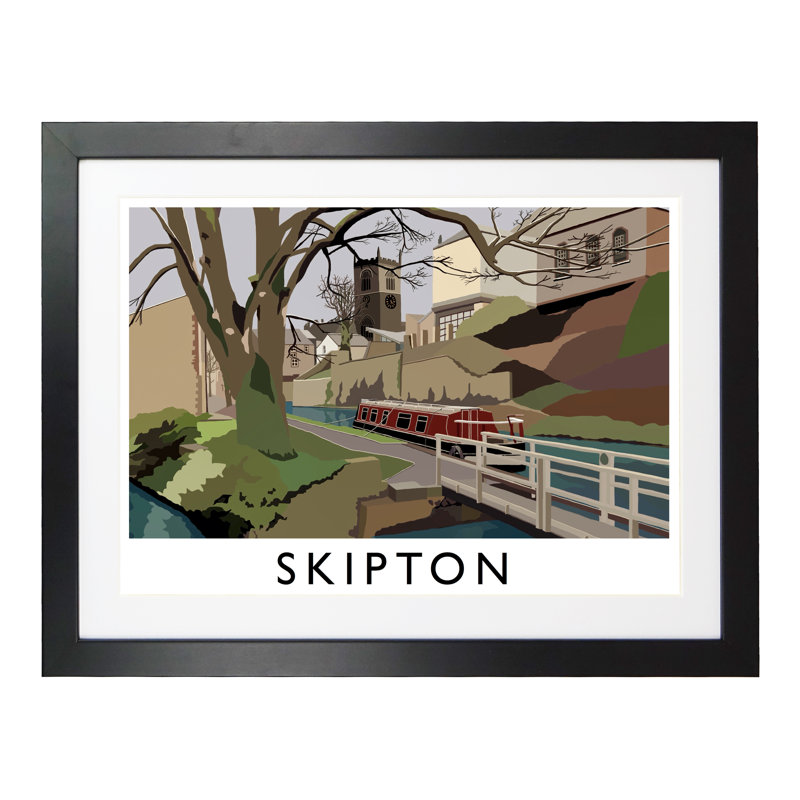 Skipton by Richard O'Neil - Print, 44 cm H x 54 cm W x 2.2 cm D, Black Wood Frame