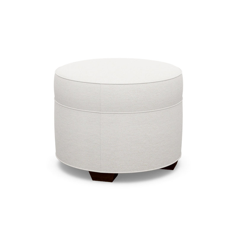 Ottoman Shop Round Ottoman, Walnut, 7245-70, Polypropylene/Olefin