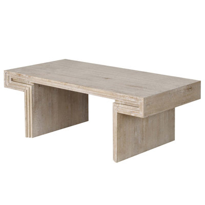 American Vintage Industrial Coffee Table With Wood Texture And Multilayer Design