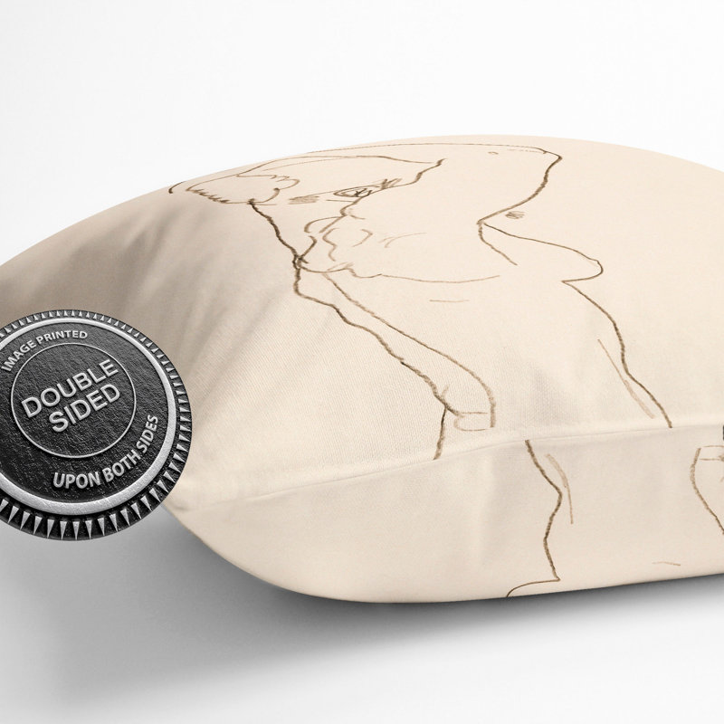 Study Of A Naked Woman Vol.1 Square Throw Cushion, 55cm H x 55cm W x 20cm D
