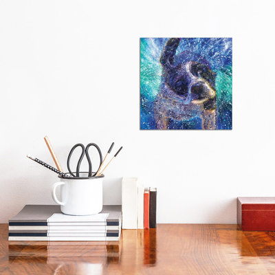Spinning Spaniel by Iris Scott - Wrapped Canvas Print