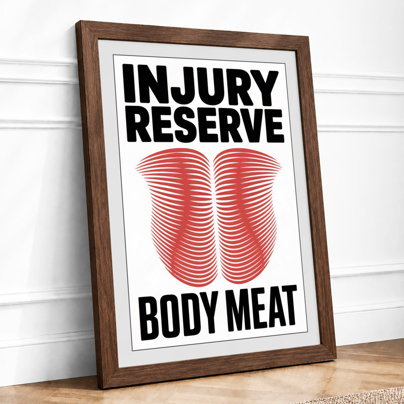 Body Meat Typography - Print, Walnut, A4 - 29.7 x 21.0 cm