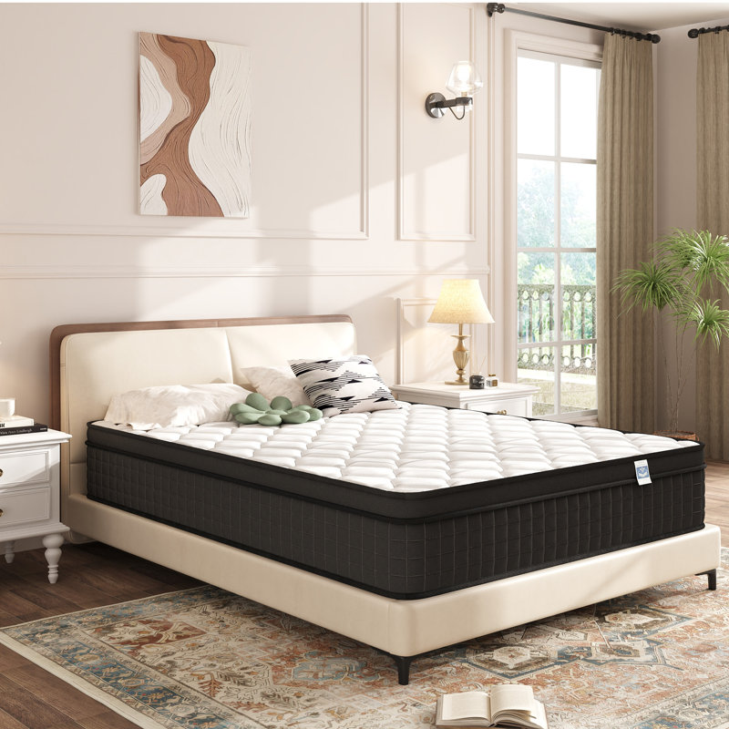 Matelas hybride 12 po en mousse viscoélastique gélifiée mi-ferme, CertiPUR-US, certifié OEKO-TEX, 12", Grand lit