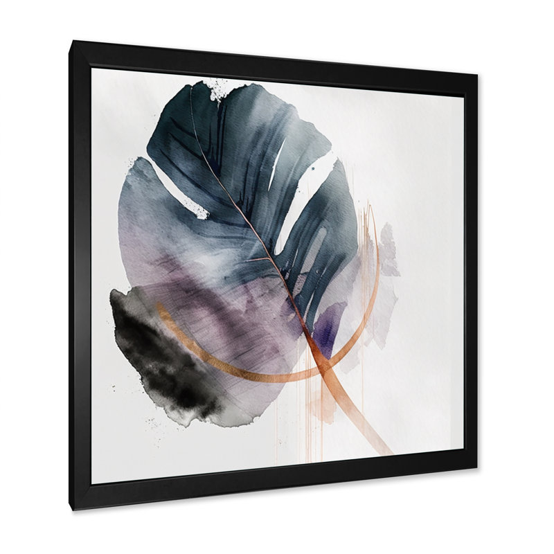 Green Philodendron Leafy Whispers II - impression, Cadre photo noir, H 16 po x l 16 po x P 1 po