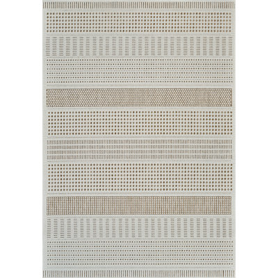 Rug Branch Azura 8' x 10' (7'10" x 10') Beige/Brown Geometric Indoor Area Rug, Contemporary, Low Pile, Stain-Resistant Carpet - Living Room, Bedroom, Dining Room, and Kitchen