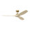 Collins 60-inch smart ceiling fan in burnished brass finish with washed white oak blades