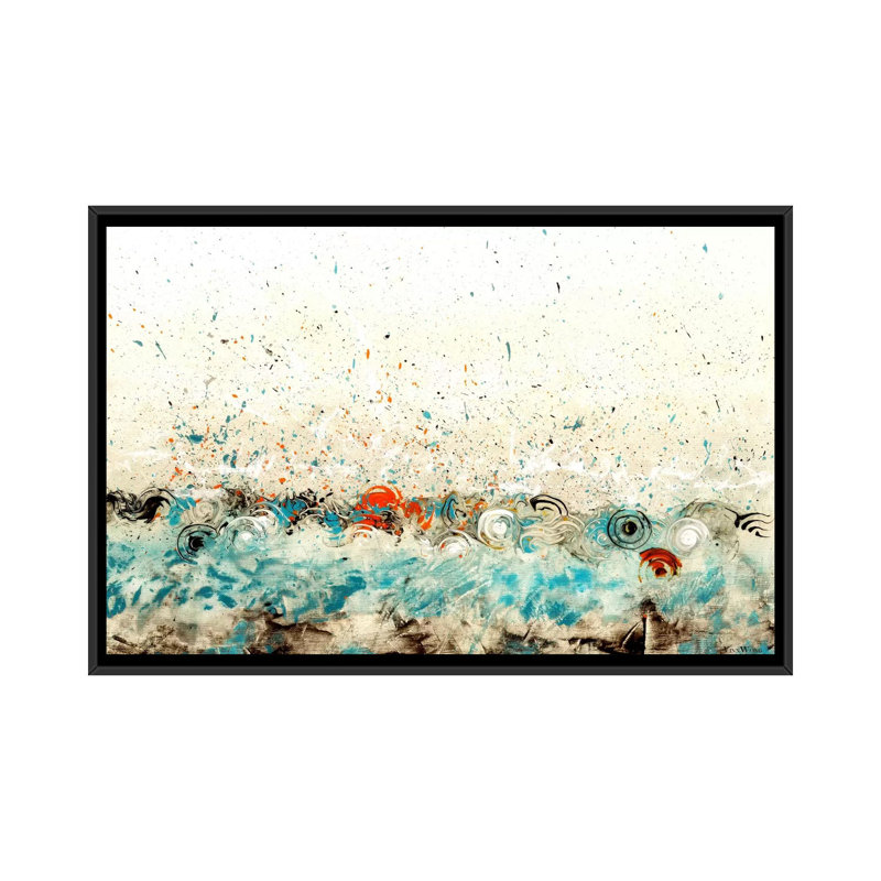 « rythmique hour », reproduction d’art sur toile, H 18 po x l 26 po x P 1,5 po, Toile avec cadre noir, Pas de tapis