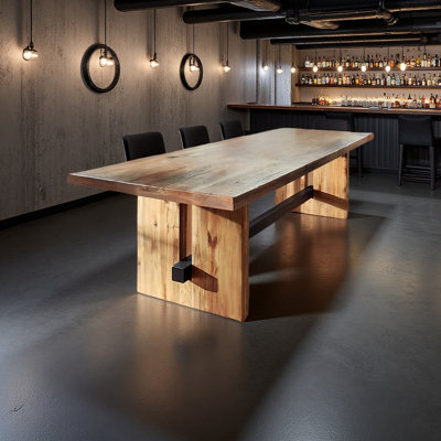 Modern solid wood negotiation and rest table, industrial bar counter table