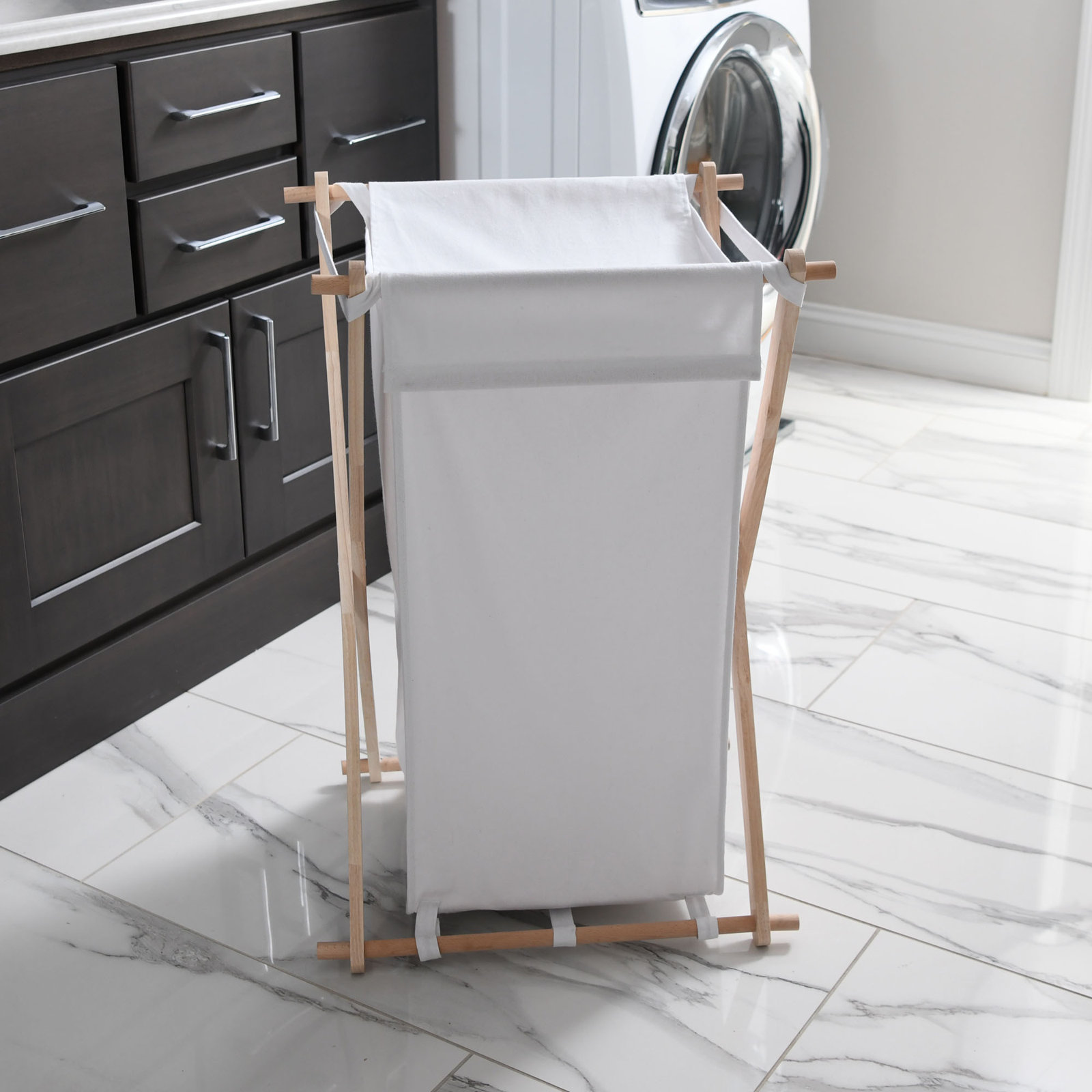 Joan Laundry Hamper, White