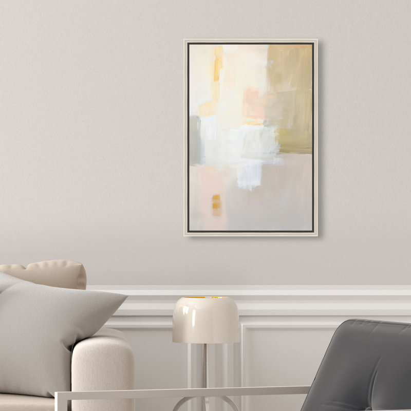 Pastel Embers IV Canvas Abstract Print by Oliver Gal, Black Frame, 10 x 15, 16"H x 11"W, Silver Frame