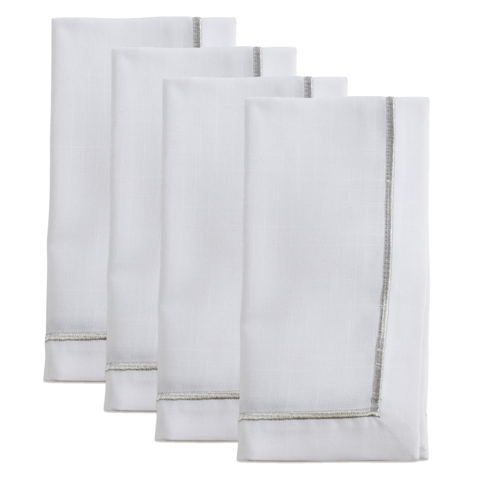 Odelle Polyester No Pattern Napkin, Silver
