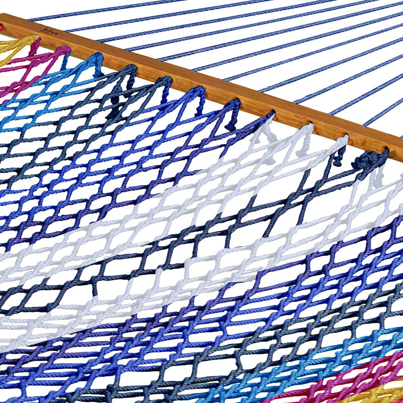  Weekender 2-Person Polyester Rope Hammock w/ Spreader Bar, 80x55