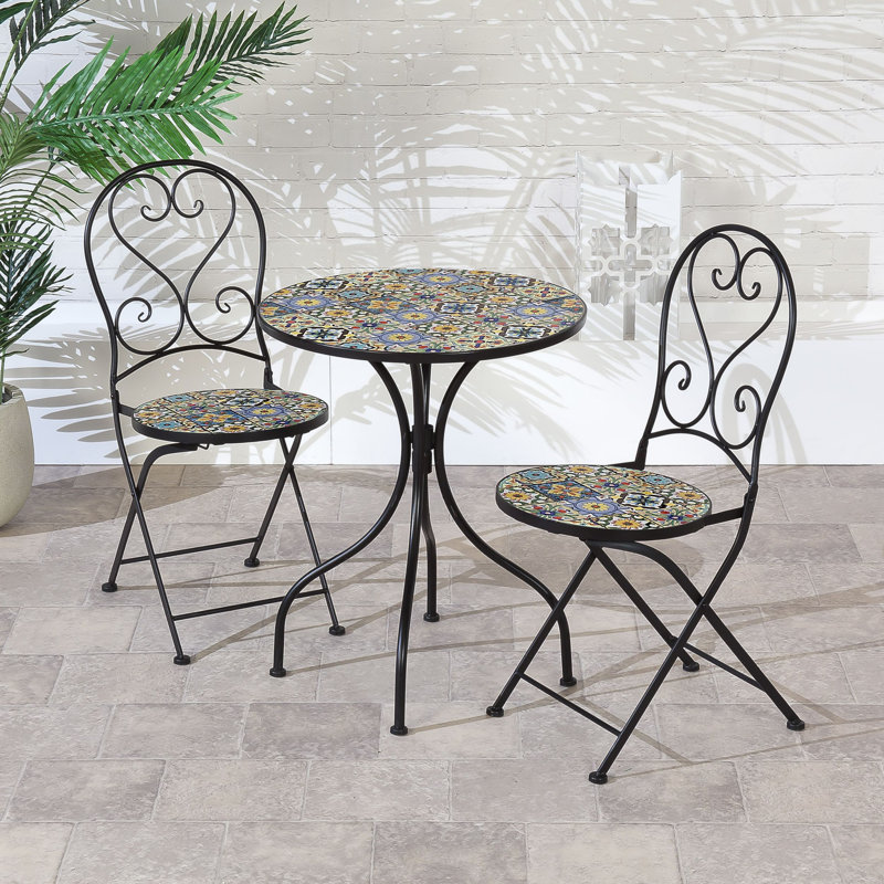 Dunarragan 2 - Person Patio Dining Set with Round Table