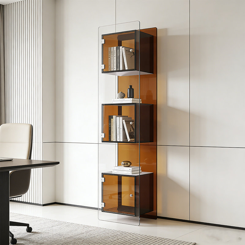Multi-layer floor-standing acrylic bookcase