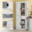 Armoire de cuisine, armoire de cuisine haute, avec tiroir, tablette à 5 niveaux et tablettes réglables