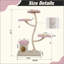Arbre à chat en forme de fleur, avec lit plateforme en fleurs, condo et jouets suspendus, tour de chat à plusieurs niveaux pour chats d'intérieur, moderne