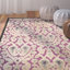 Saint-Michel Ikat Purple/Beige Area Rug-19263351