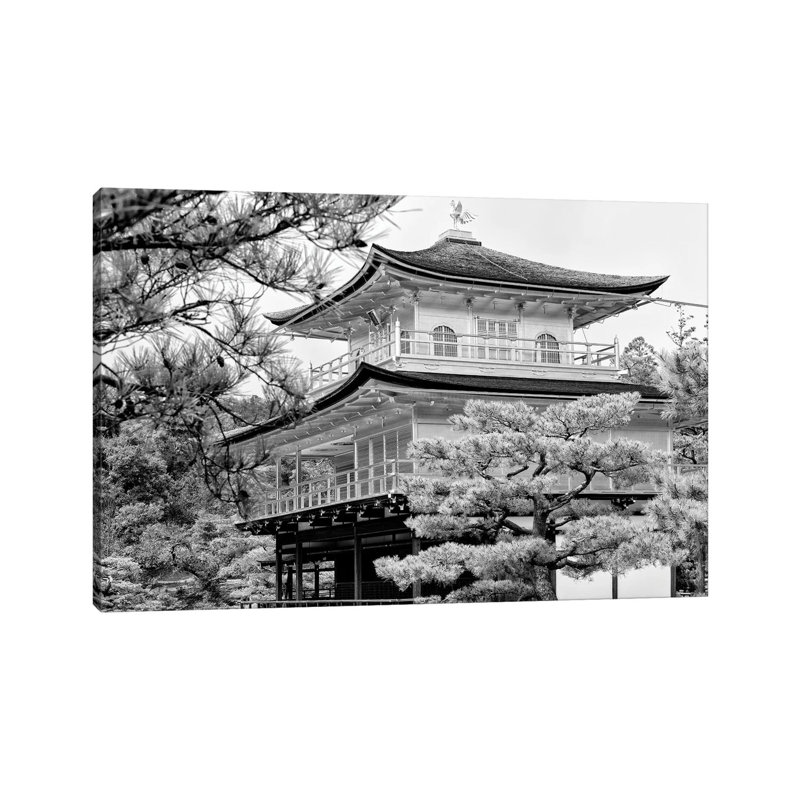 Kinkaku-Ji Temple 1 Piece Wrapped Canvas Wall Art, 101.6 cm H x 66.04 cm W x 3.175 cm D