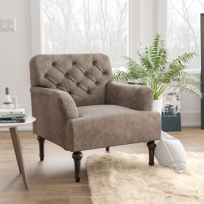 Wragby Upholstered Armchair, Brown