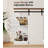 Farmhouse Coffee Bar Cabinet with Power Outlet & Fridge Space, Mini Fridge Cabinet with Barn Doors for Living Room