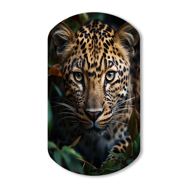 Ruggeri - Décoration murale irrégulière en métal léopard / guépard, H 31 po x l 19 po