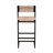 Honey Bar Stools Set Of 2 Paper Rope Weave Dining Chairs With Back Hand Weave Stools For Kichen Island, Bar & Counter-599085848