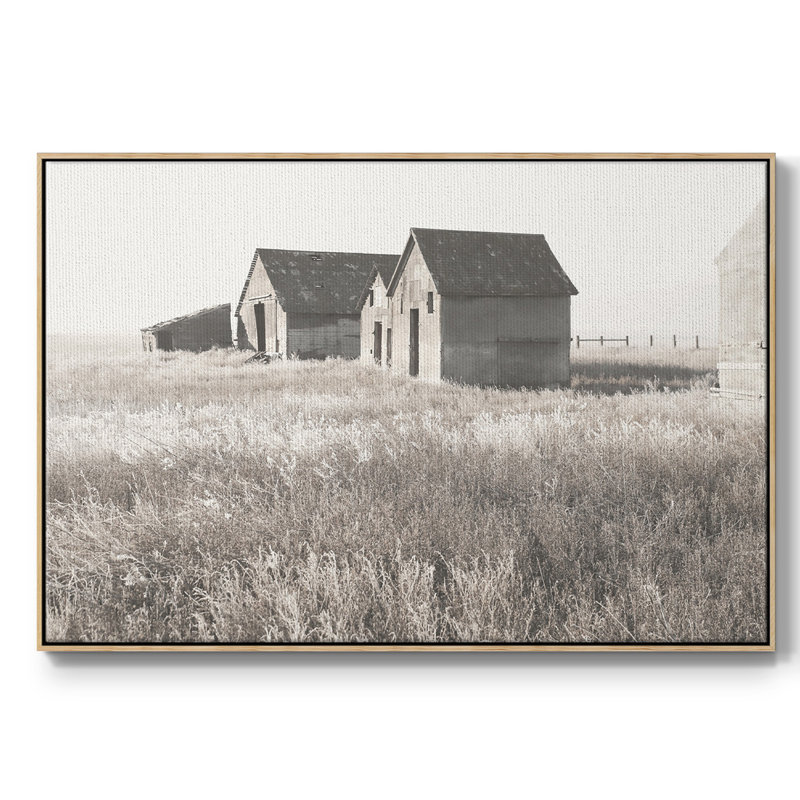 Neutre grange, reproduction sur toile, H 27 po x l 41 po x P 2 po, Bois naturel