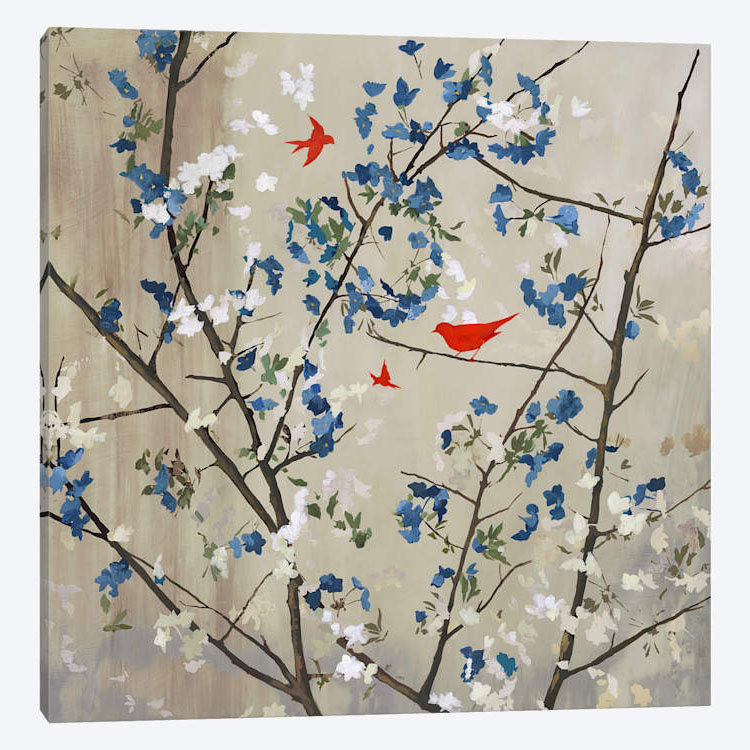 « blue gloire », impression sur toile, H 48 po x l 48 po x P 1,5 po, Pas de tapis, Toile tendue