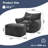 Large Corduroy Compression Bean Bag Chair with Ottoman Memory Foam Lazy Floor Sofa-1710286161