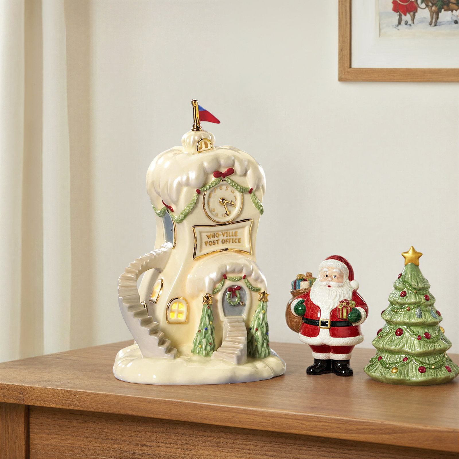 GRINCH Who-Ville Post Office Figurine