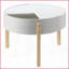 Blanc et blanc Table basse avec rangement caché Natural Living-1938868594