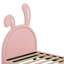 Lit plateforme tapissier en cuir avec ornement en forme de lapin-902145612-902145610