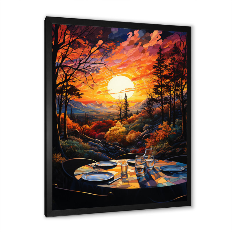 Kokeno Camping Luxe and Nature - Imprimé, Cadre simple noir, H 20 po x l 12 po x P 1 po