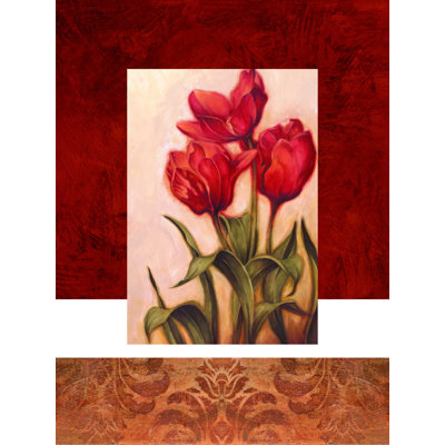 Fleurs rouges 2 - reproduction sur toile tendue