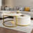 Round Nesting Colton Coffee Table With Fluted Design And 1 Drawer-1380607383