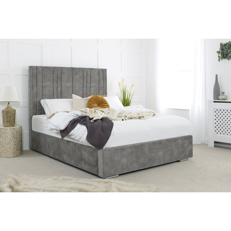 Akoowo Upholstered Bed, Single (3'), Silver