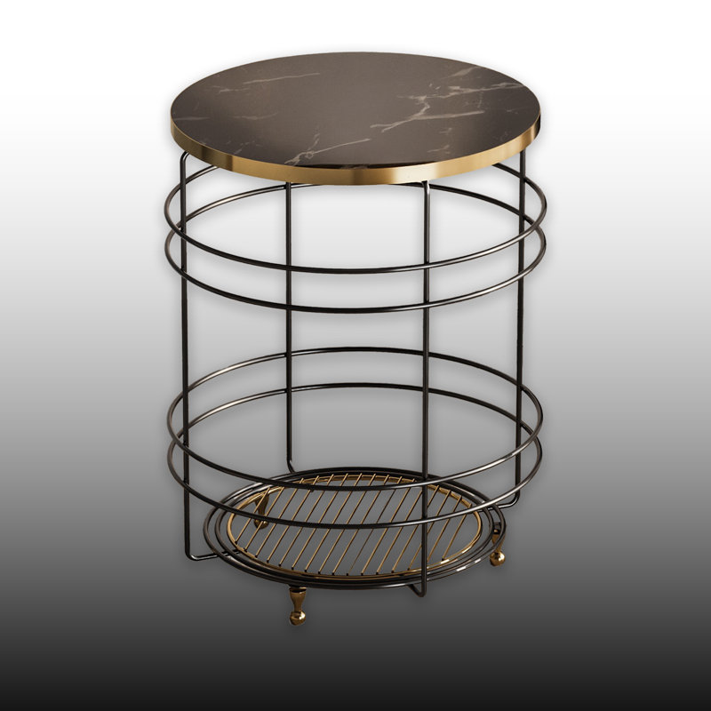 Metal Base Round Coffee Table