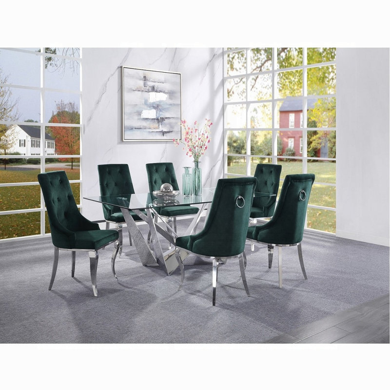 Chaise d'appoint Aljawhara (lot de 2), Vert