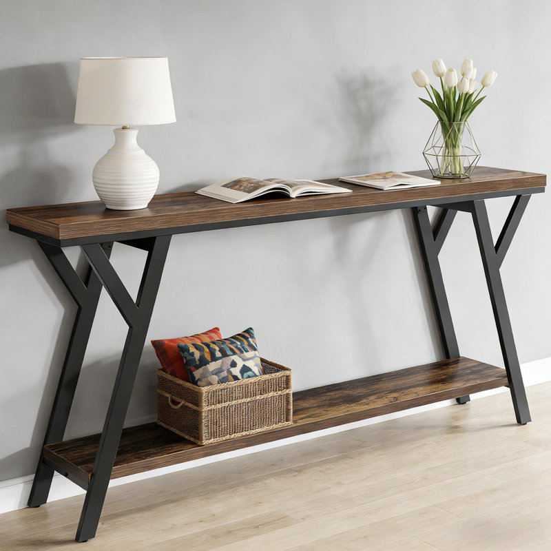 Table de canapé, console à 2 niveaux, canapé de table