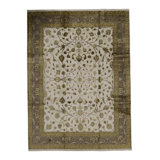 Hand Woven Silk and Wool Oriental Area Rug