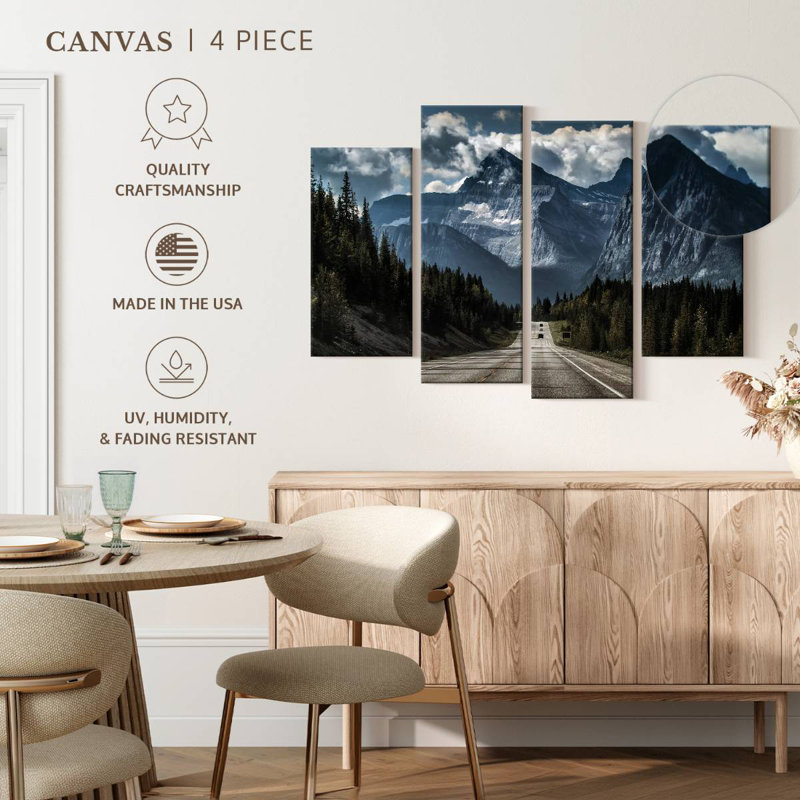 Mehar Banff Highway Mountain Scene, 22" H x 36" W