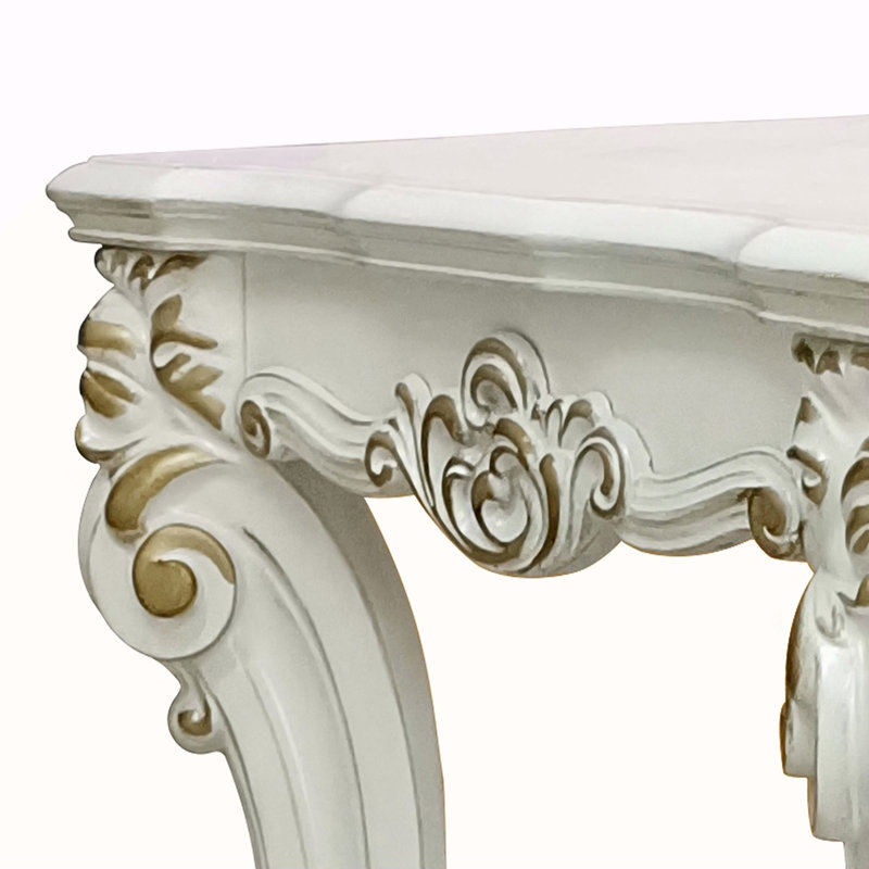 Table de bout carrée, Blanc, H 26,5 po x l 26,5 po x P 26,5 po