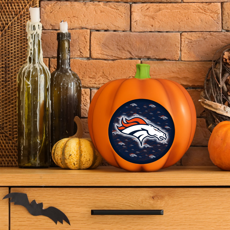 Décoration de citrouille en résine NFL Denver Broncos | 10 po