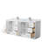 84'' Double Bathroom Vanity with Genuine Marble Top-79721283-79721281